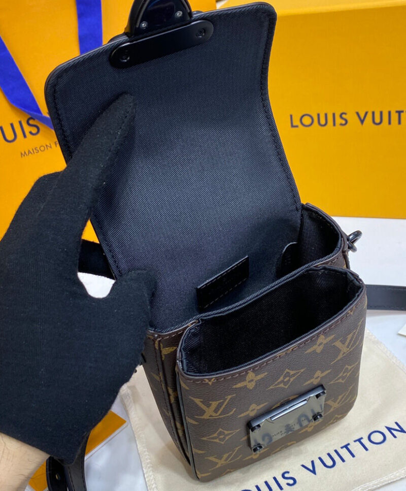Louis Vuitton S-Lock Vertical Wearable Wallet M81522 Brown